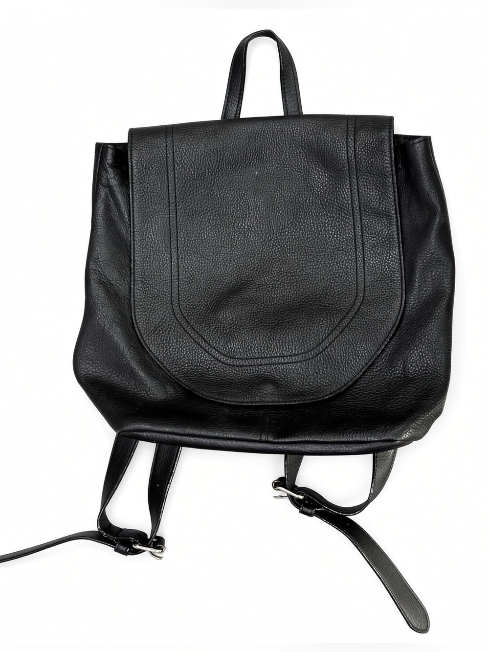 Sanctuary Black Pebbled Leather Backpack